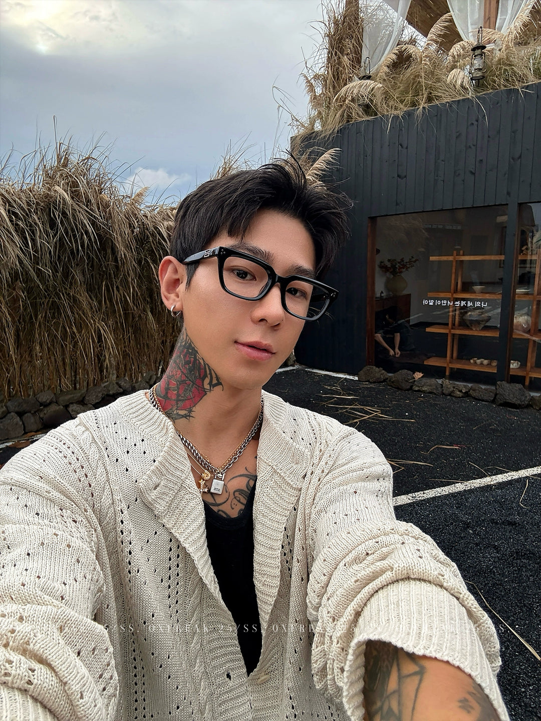 Argyle Knit Cardigan