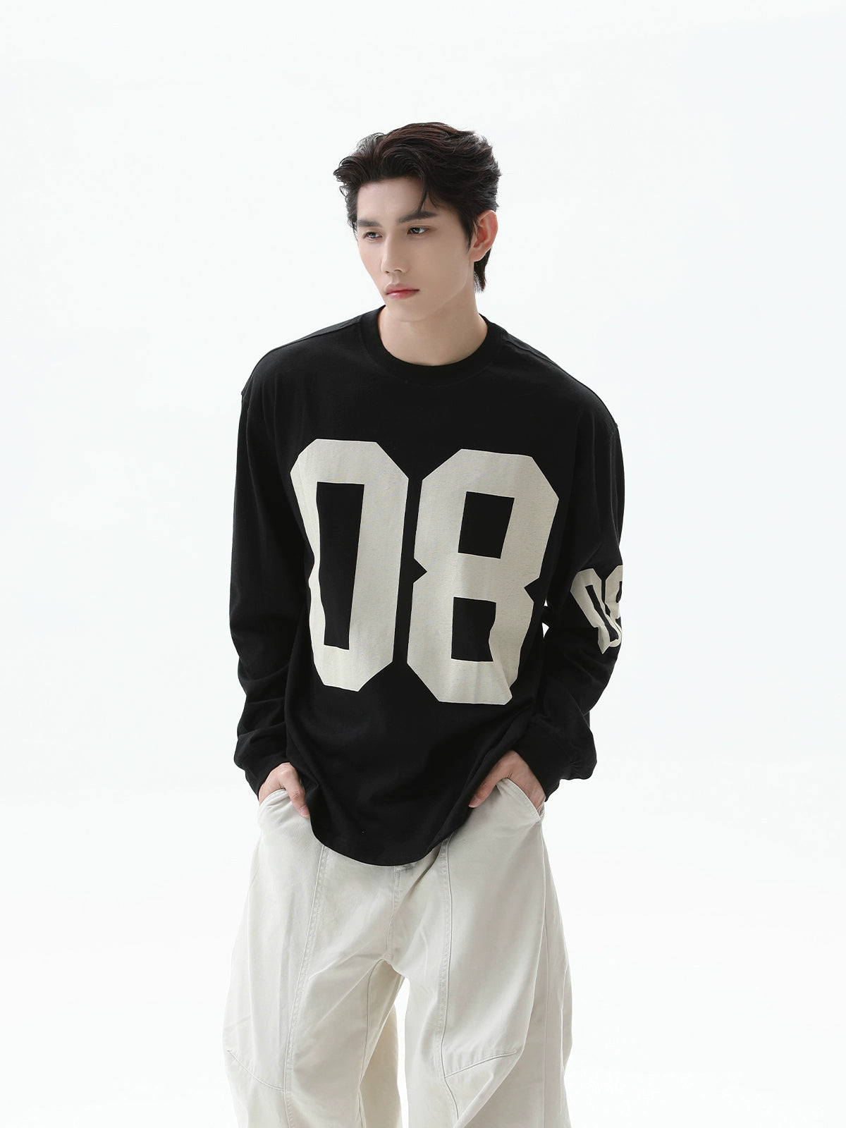 Letter Print Long Sleeve Pullover