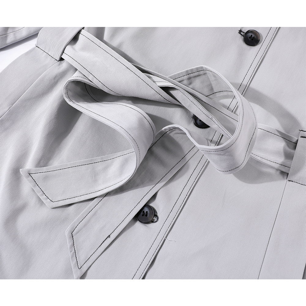 Taille-gordel Mid-Length Trenchcoat 