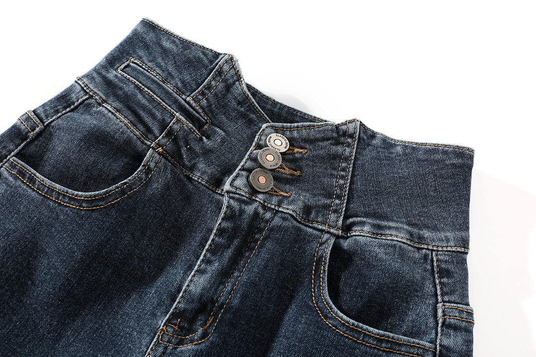 Split Flared High Waist Jeans