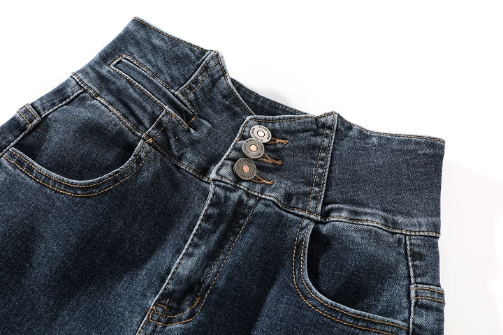 Split Flared High Waist Jeans