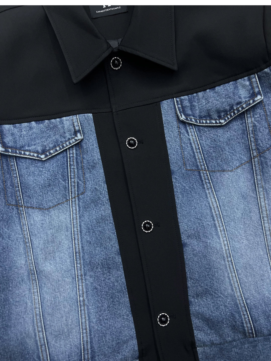 Patchwork Denim Short Jacket