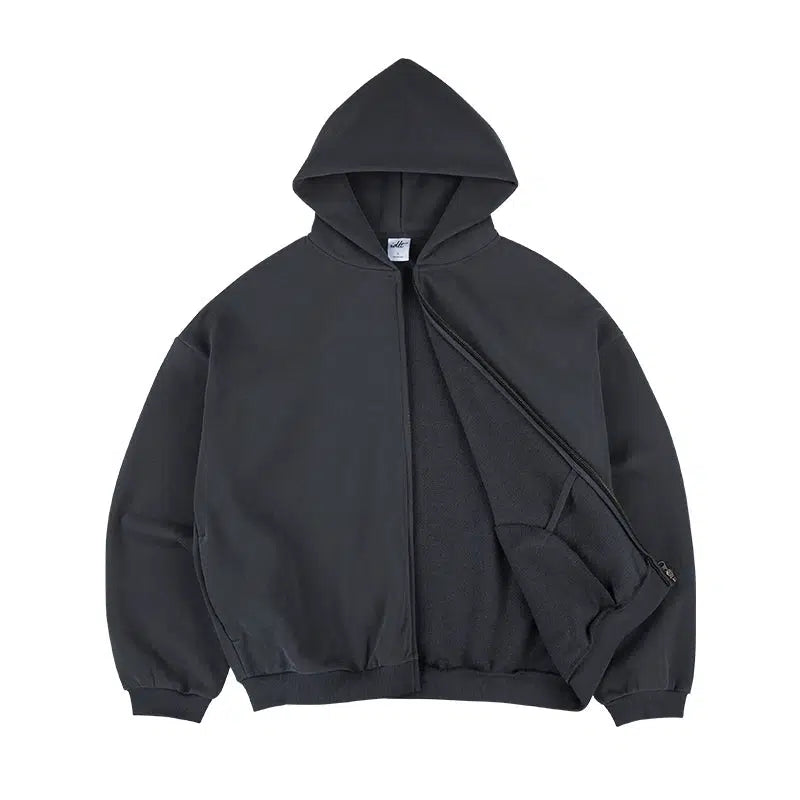 Velvet Hoodie Zipper Jacket