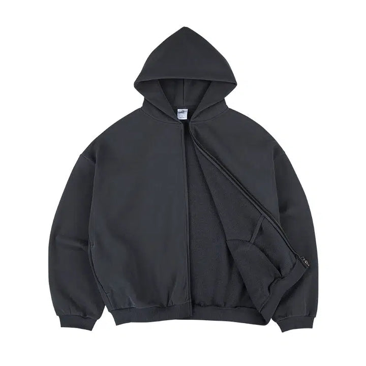 Velvet Hoodie Zipper Jacket