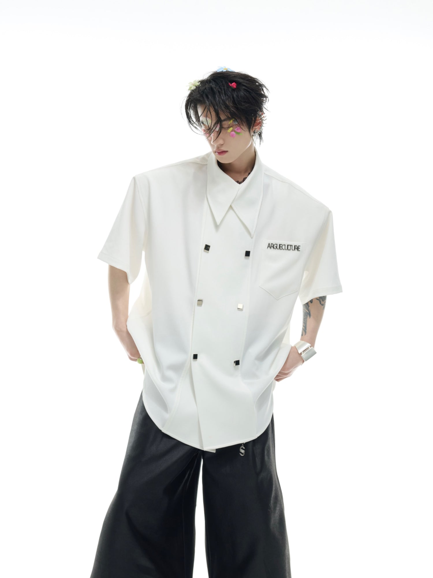 Double-Breasted Casual Shirt