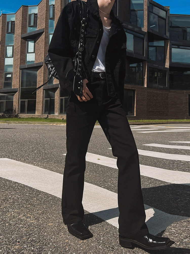 بنطلونات جينز سليم فيت مزودة بفتحة واسعة للمواصلات 