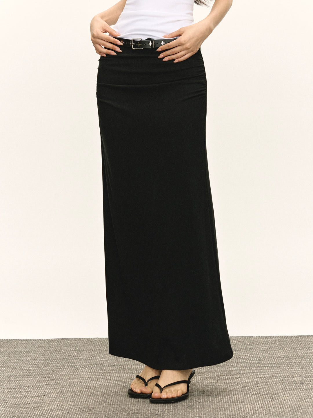 Retro High Waist Maxi Hip Skirt