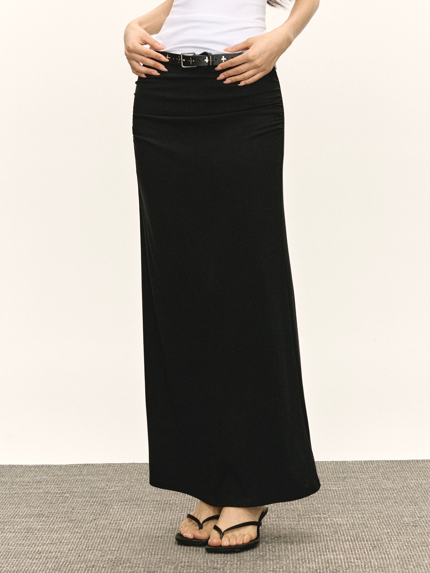 Retro High Waist Maxi Hip Skirt