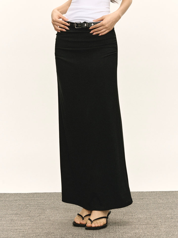 Retro High Waist Maxi Hip Skirt