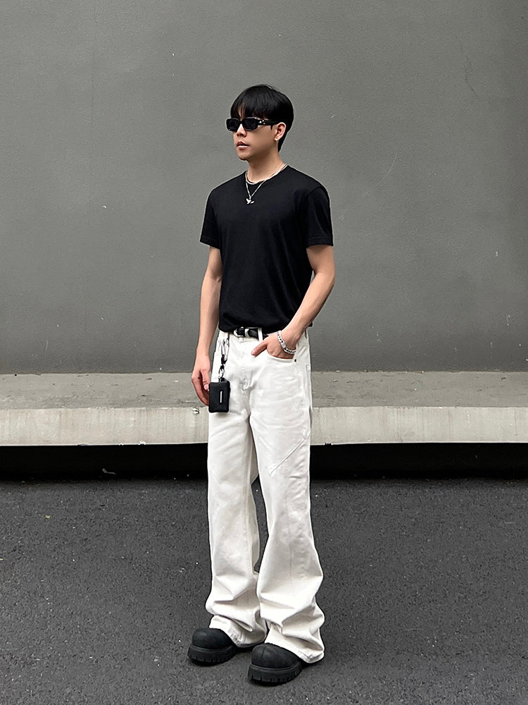 White Straight Leg Jeans