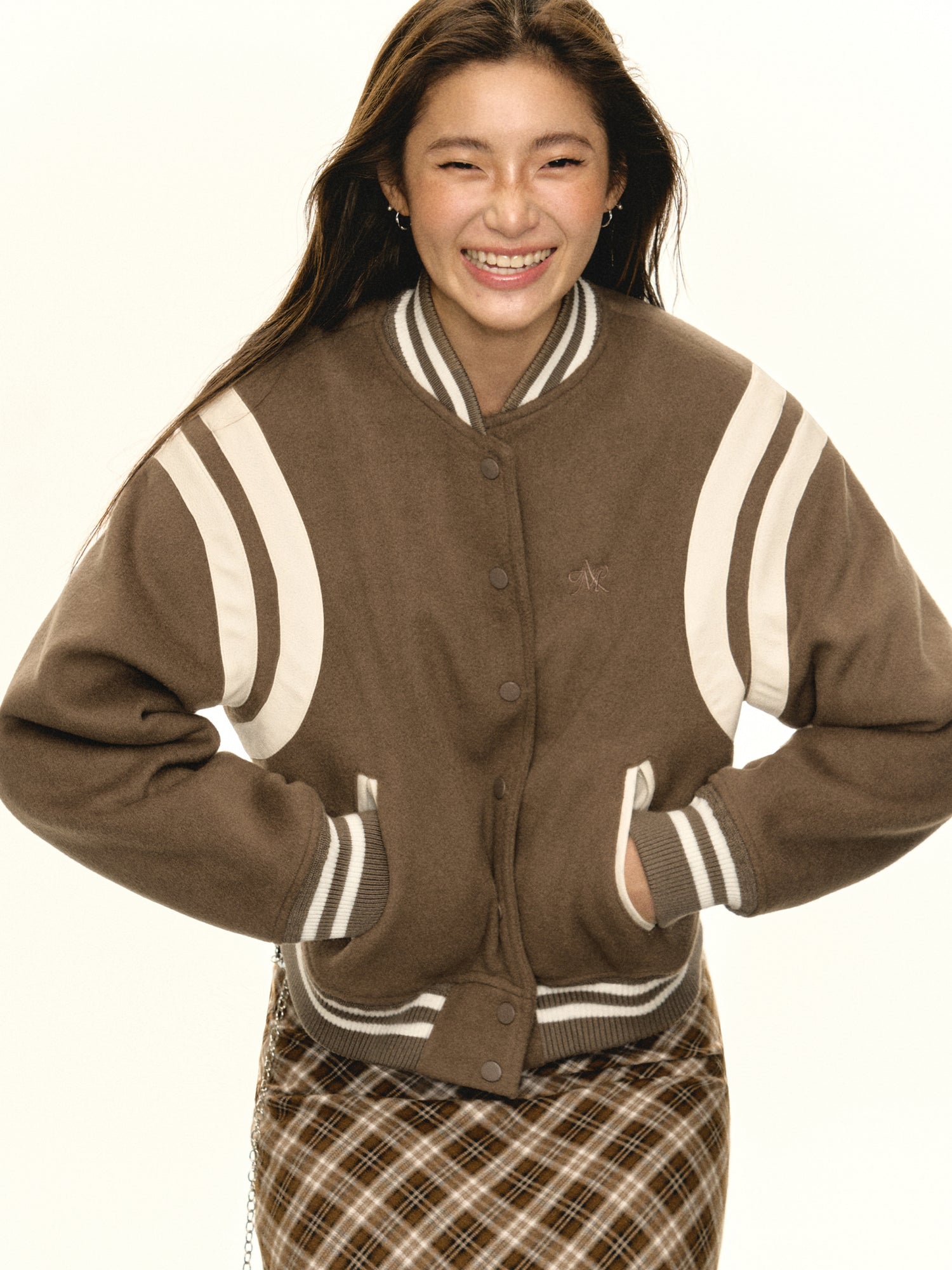 Loose Fit Baseball Jacket