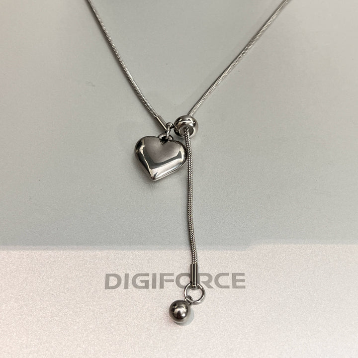 Heart Pendant Titanium Steel Clavicle Necklace