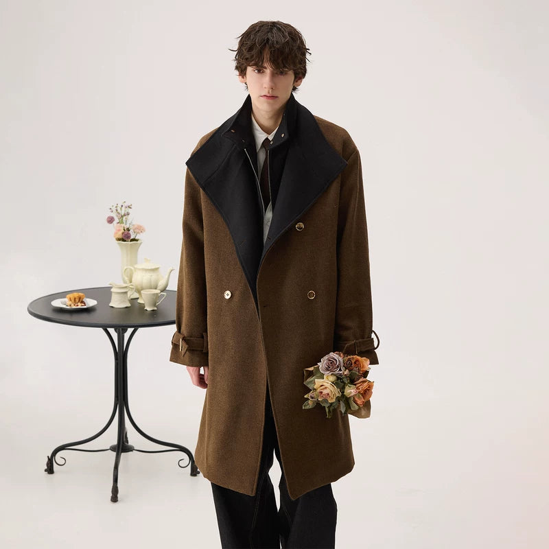 Large Lapel Wool Coat