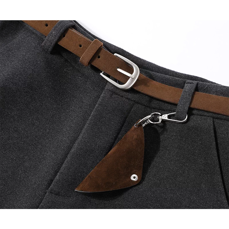 Pantalones cortos de lana de pierna ancha a medida 