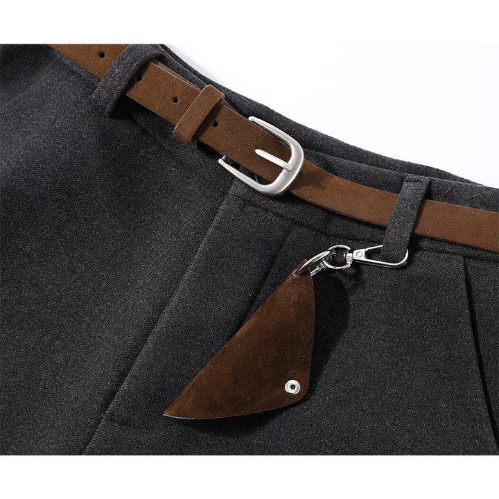 Pantalones cortos de lana de pierna ancha a medida 