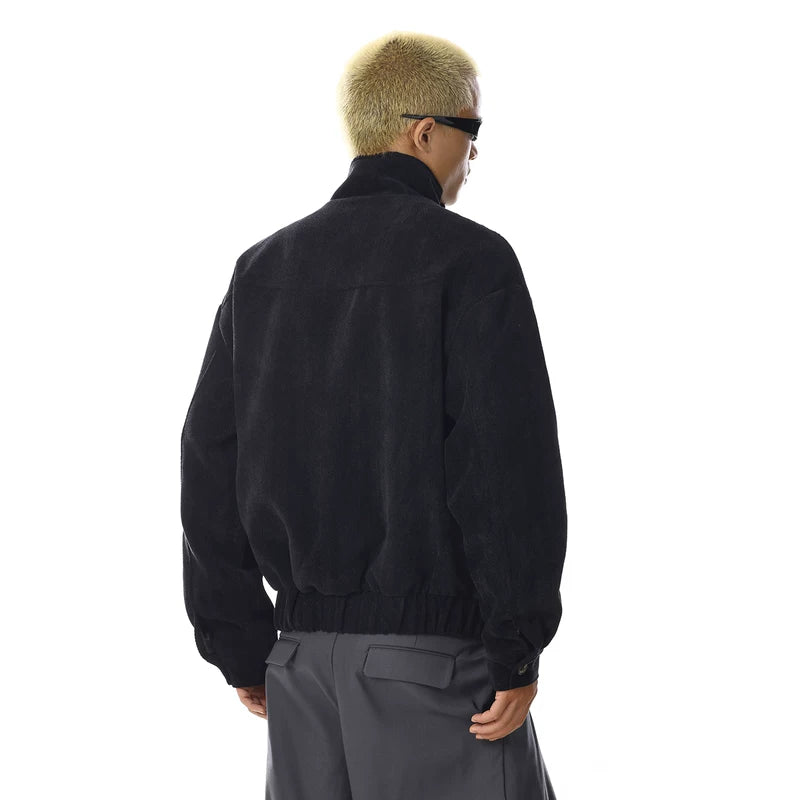 Veste courte décontractée loose texturée rétro 