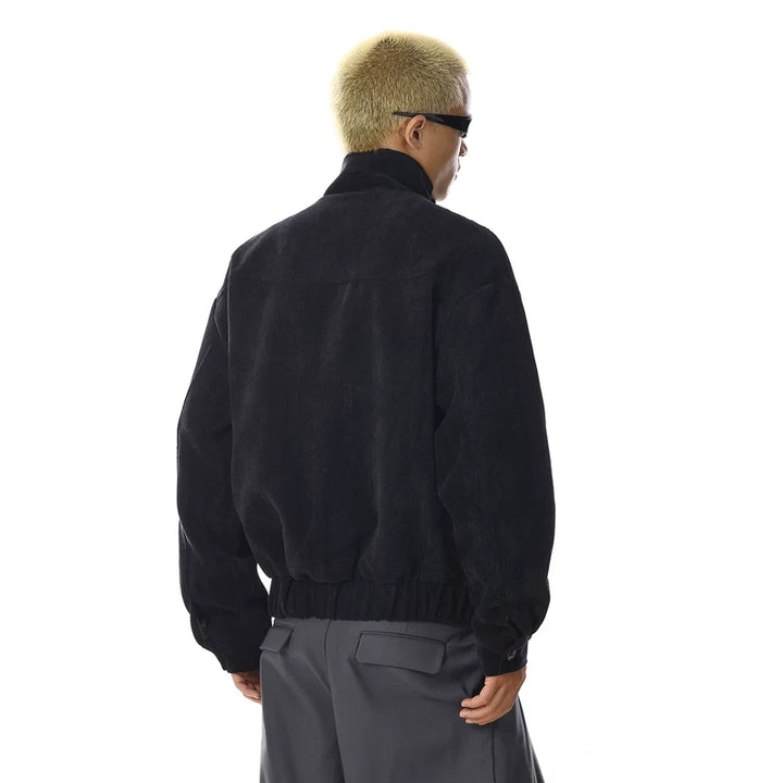 Veste courte décontractée loose texturée rétro 