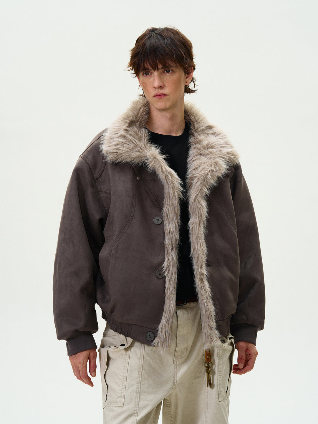Retro Fur Collar Cotton Insulated Jacket