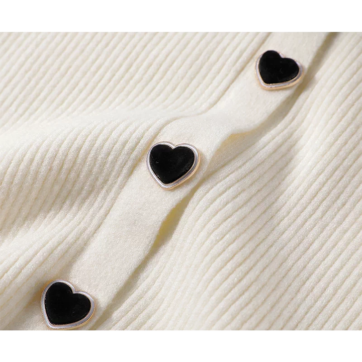 Cárdigan de punto con cuello en V y dobladillo con volantes 