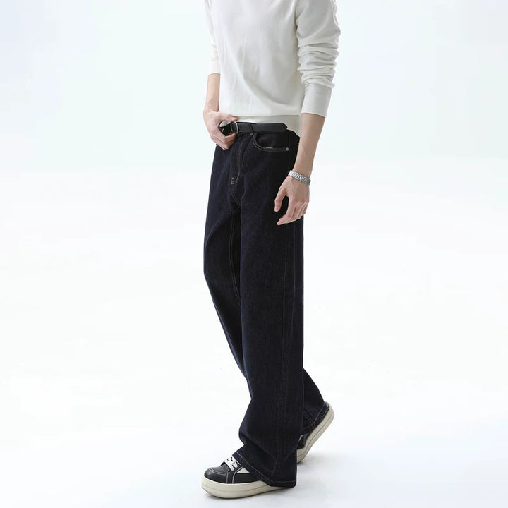 Loose Straight Leg Wide-Leg Denim Pants