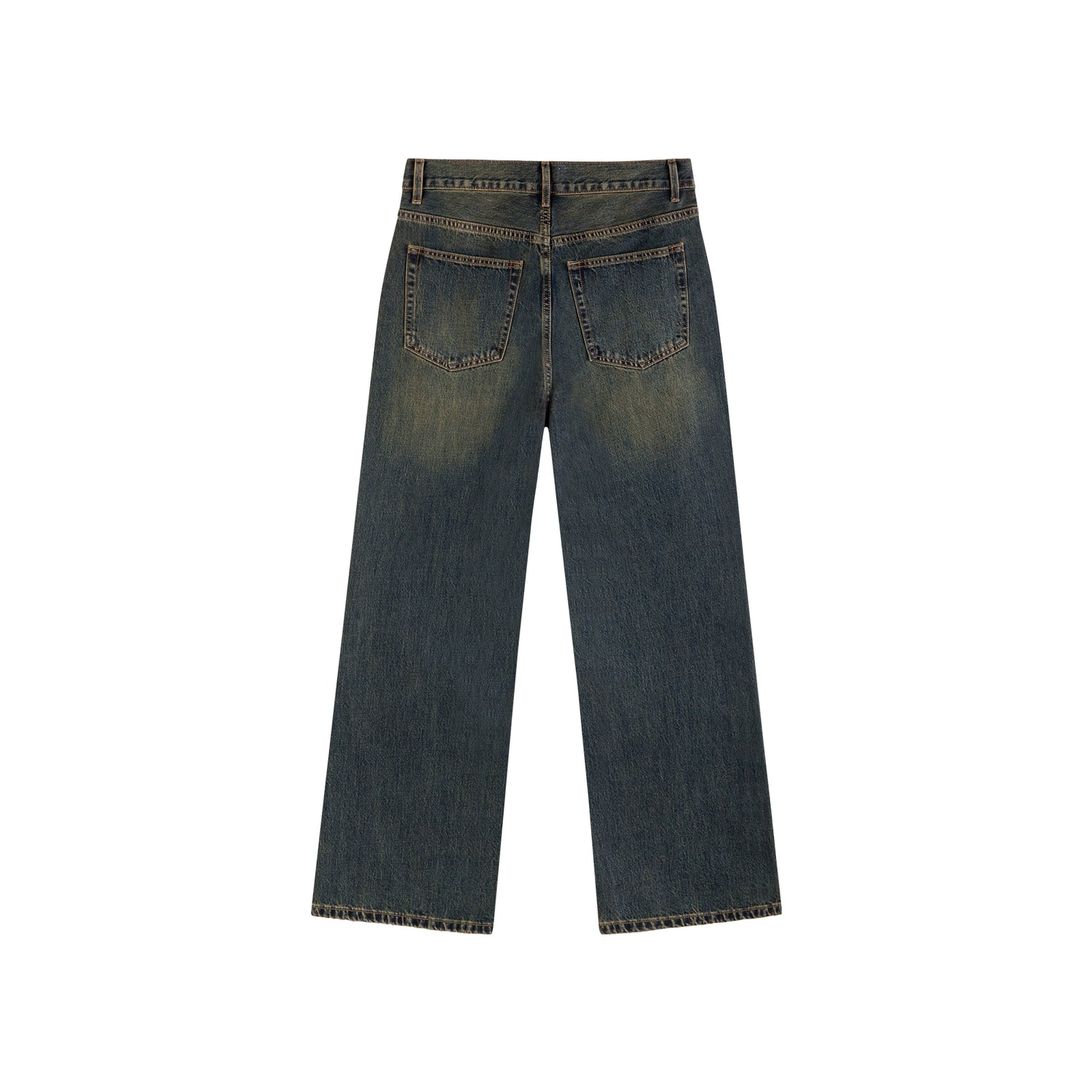 Mud-dyed Washed Wide-leg Jeans