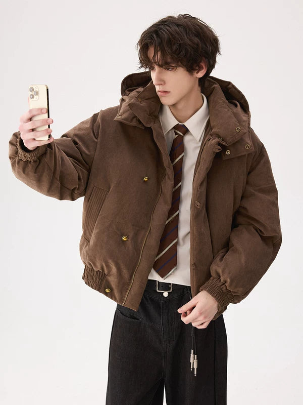 Retro Padded Hooded Balloon Jacket