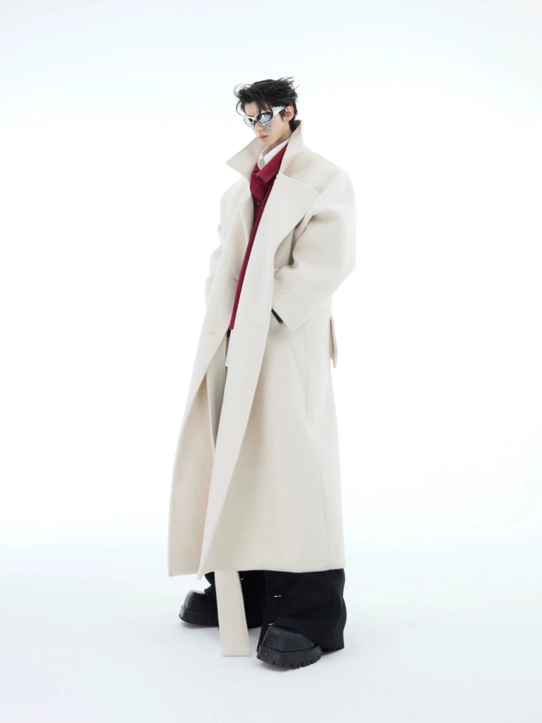 Heavyweight Woolen Knee-Length Coat