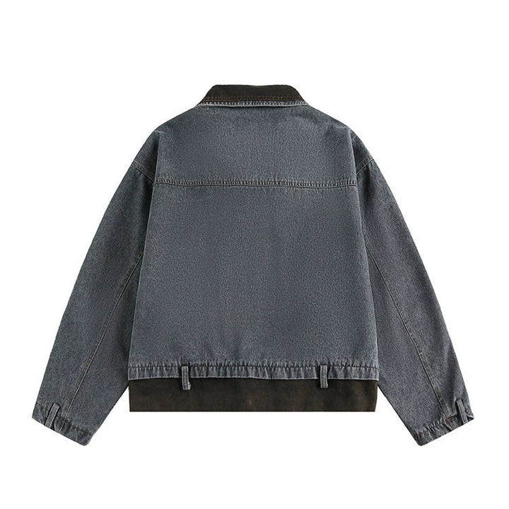 Veste en denim ample à deux pièces 
