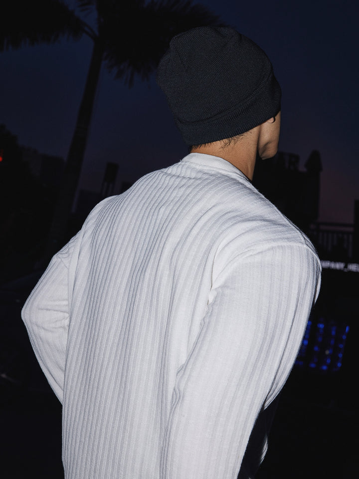 Struktureret Henley Krave Langærmet Pullover 