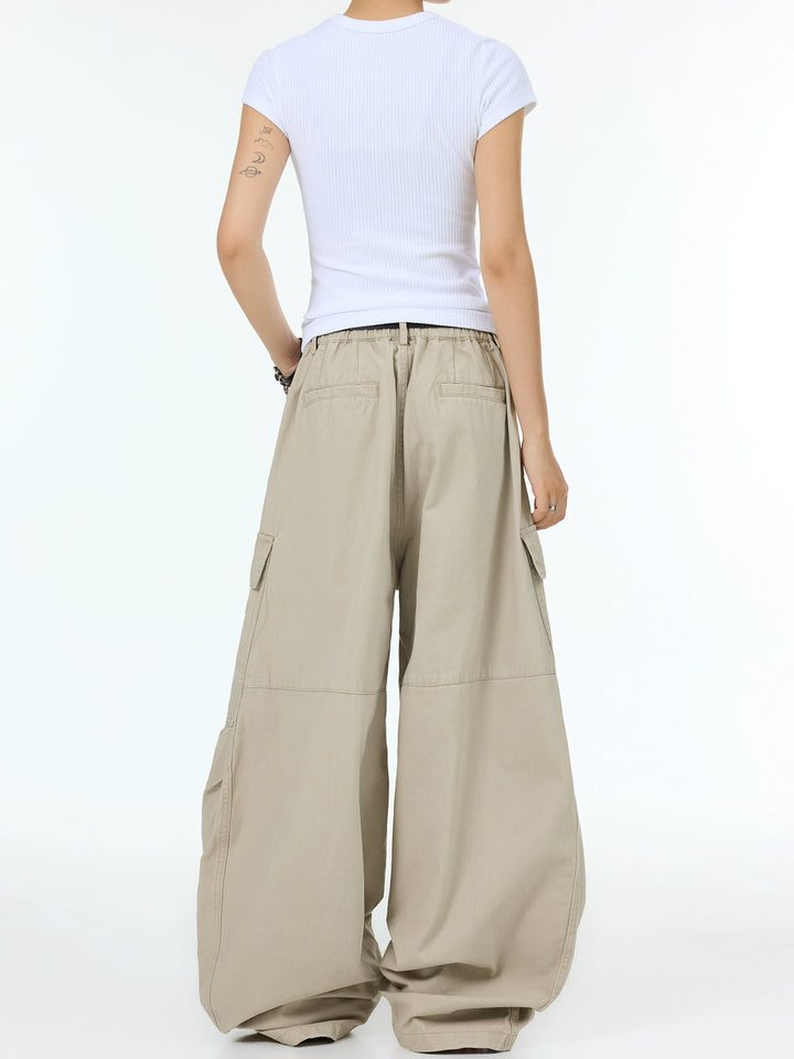 Faltige lockere Mehrfach-Taschen Cargo-Hose 