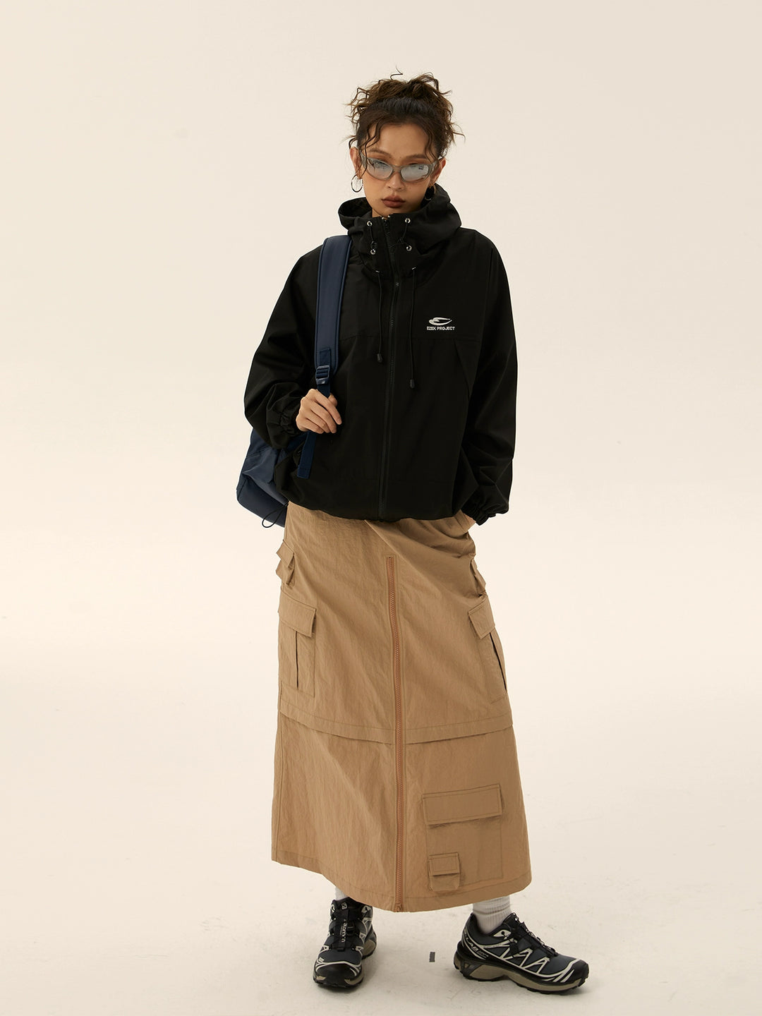 Veste extérieure légère et coupe-vent avec capuche 