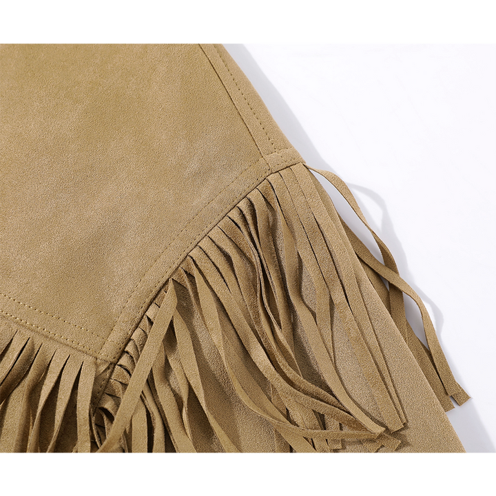 Faux Suede Fringe Jacket