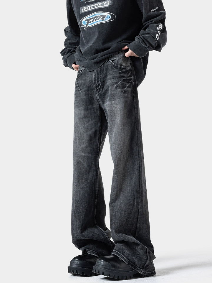 Straight-Fit Denim Pants