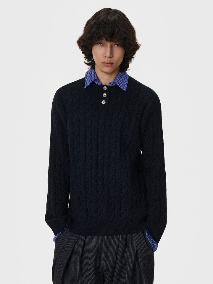 Plaid Patchwork Faux Sweater