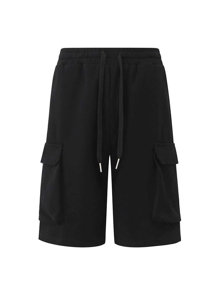 Wide-Leg Cargo Cropped Pants