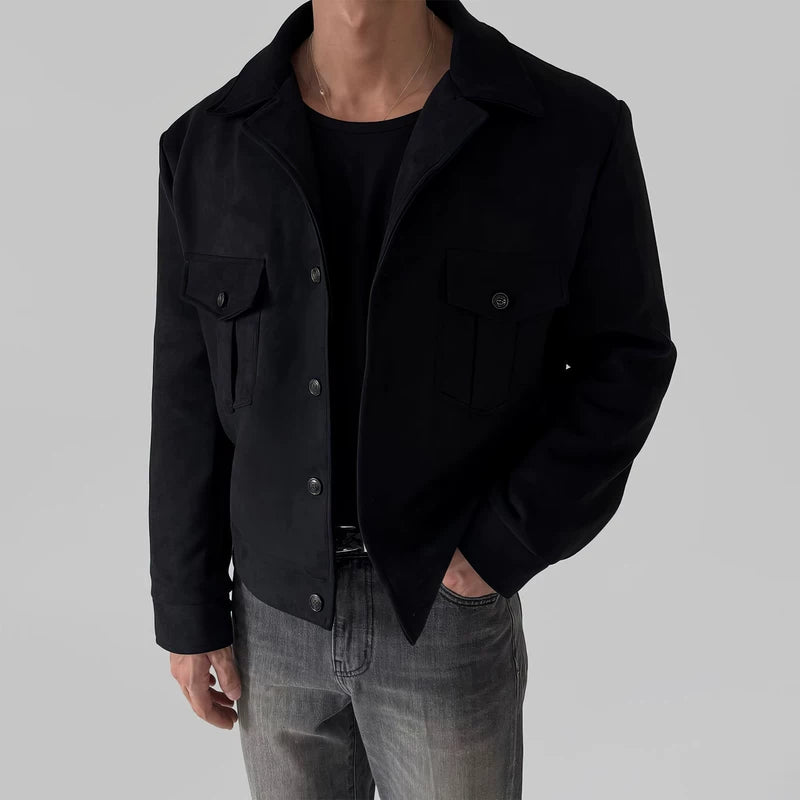 Faux Suede Leren Korte Jas 