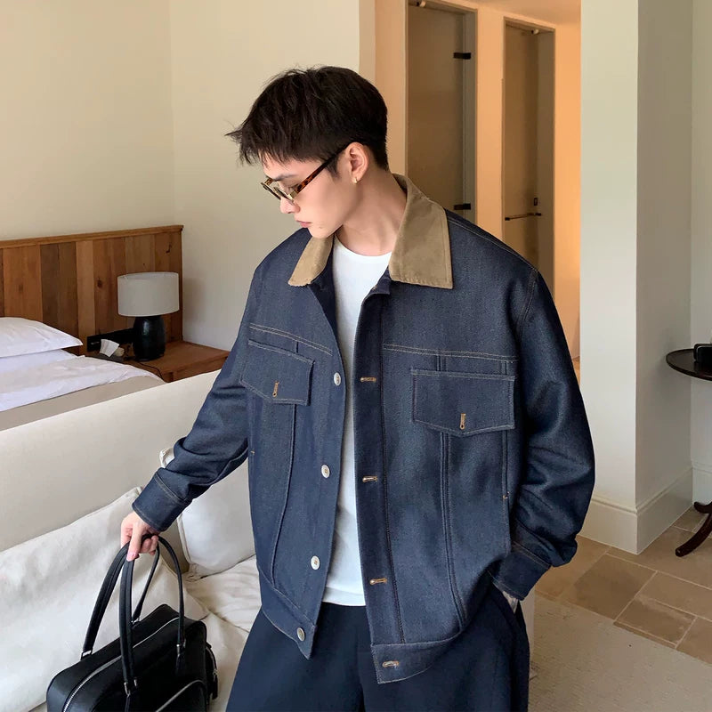 سترة دنيم خام برباط رقبة بتصميم باتش وورك 