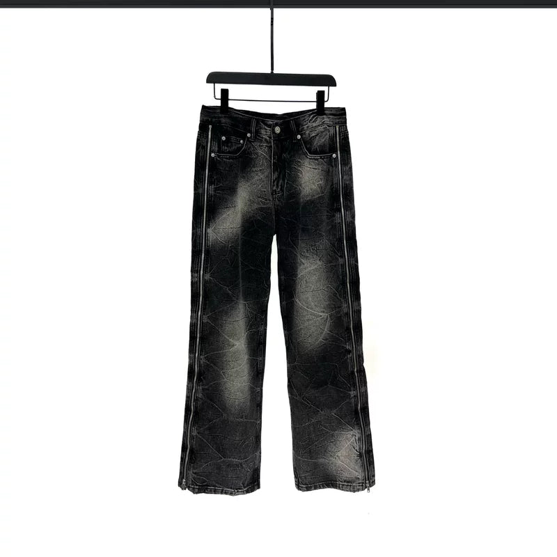 Sada džínové bundy a kalhot s efektem opotřebení 