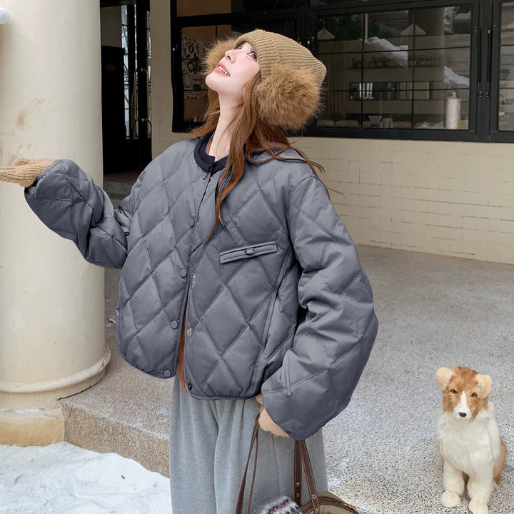 ג'קט קצר עם מילוי דאון קווילט 