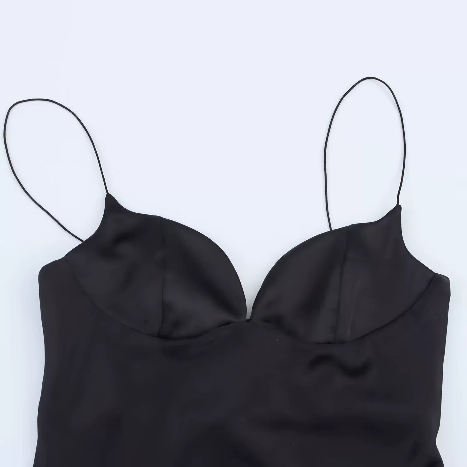 Slim Fit Satin Textured Long Dress