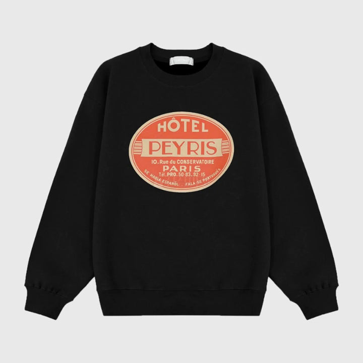 Retro Crew Neck Casual Sweatshirt