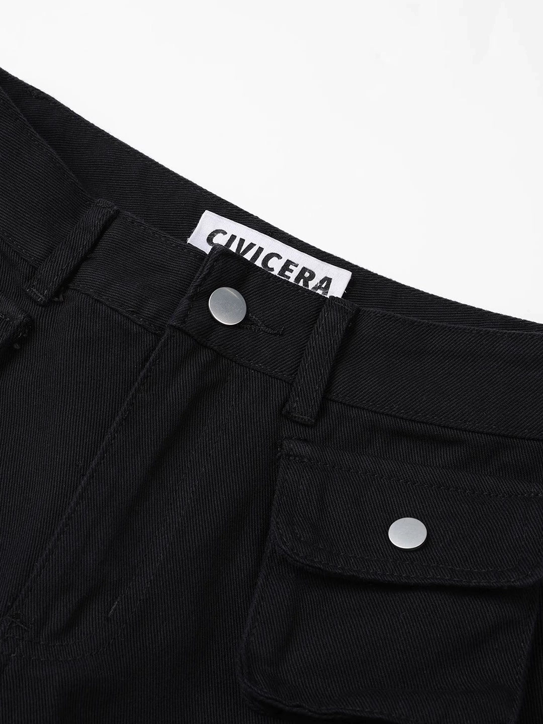 Pantalons cargo à poches multiples à jambes larges 