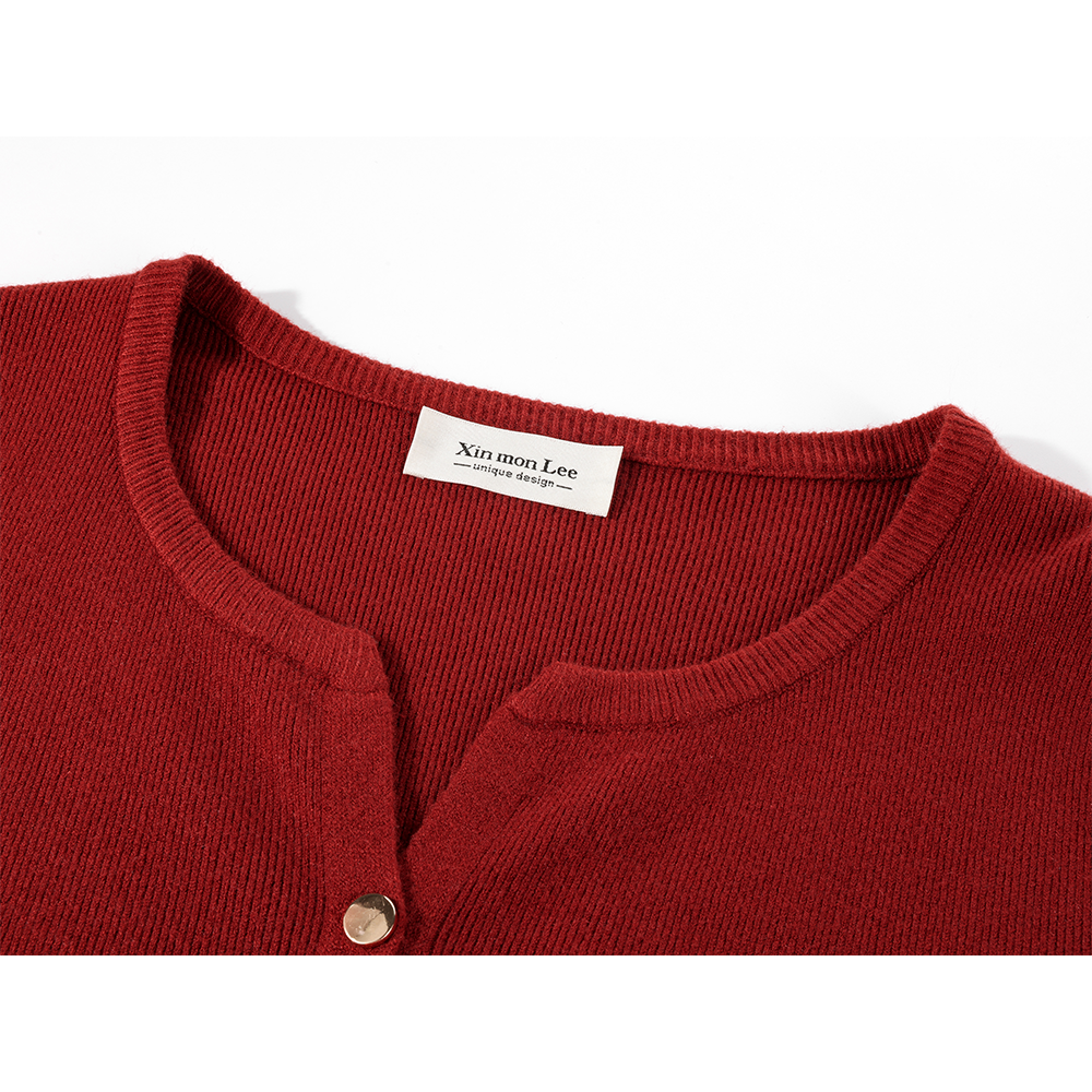 V-neck Button Knit Cardigan