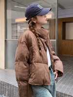 Stand Collar Short Down Puffer Jacket