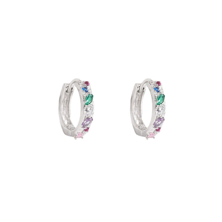 Sterling Silver Irregular Hoop Earrings