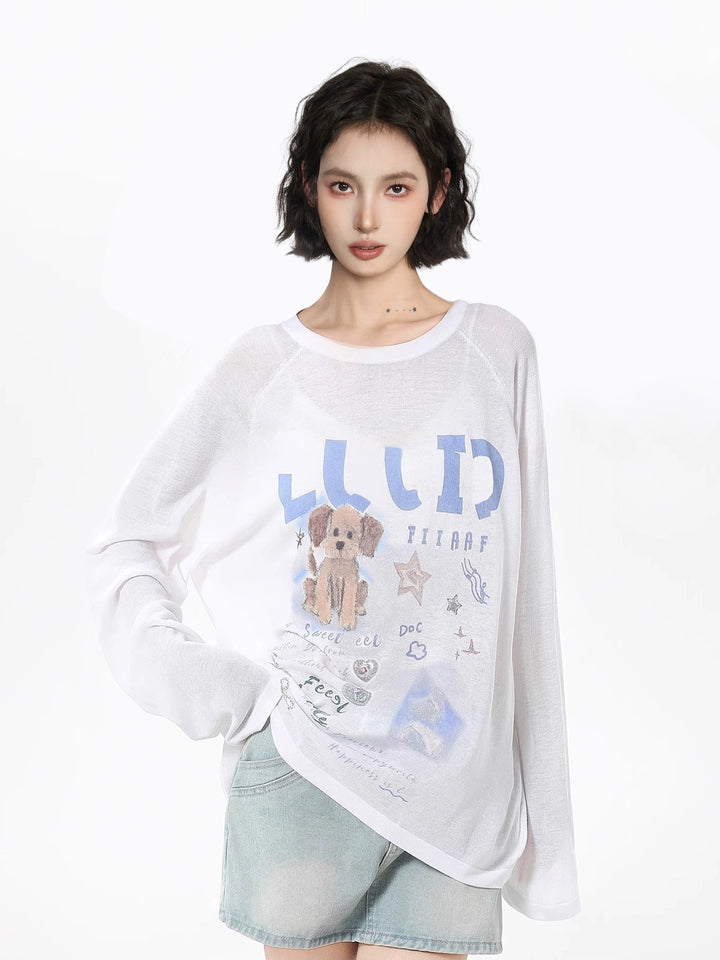 Mesh Long Sleeve Sun Protection Top