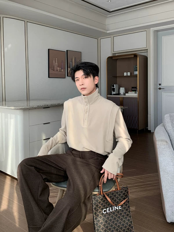 Maglione invernale a due pezzi con collo alto 