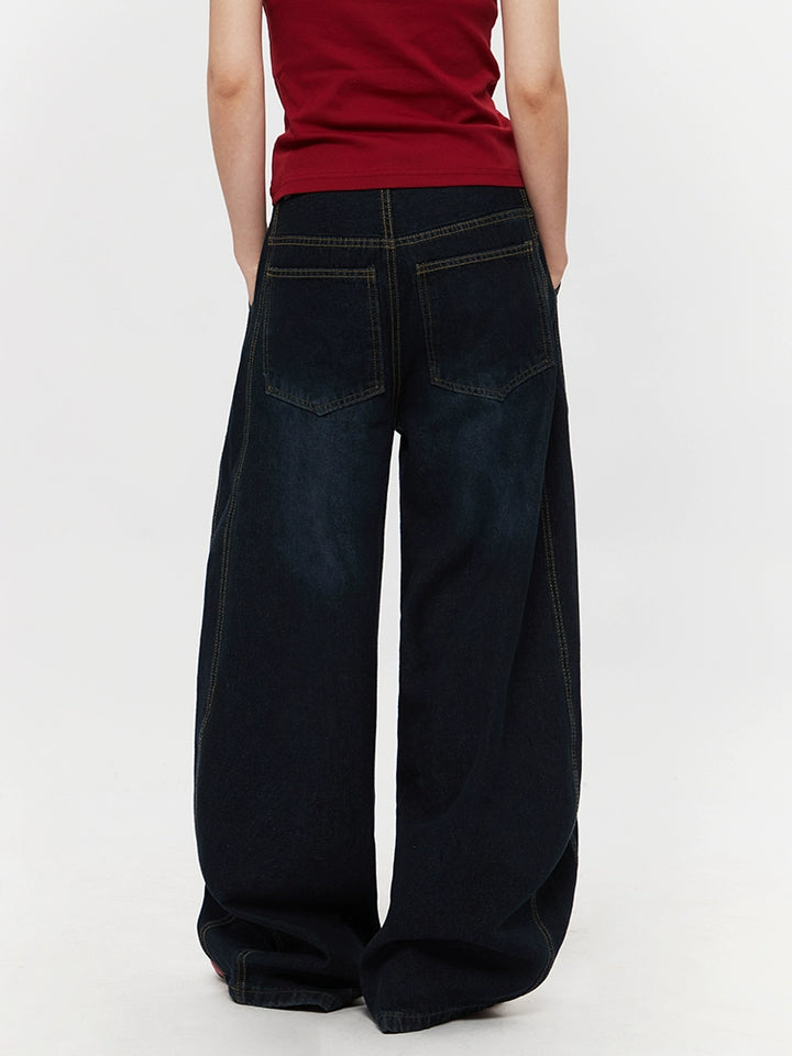 Loose Wide-Leg Scimitar Pants