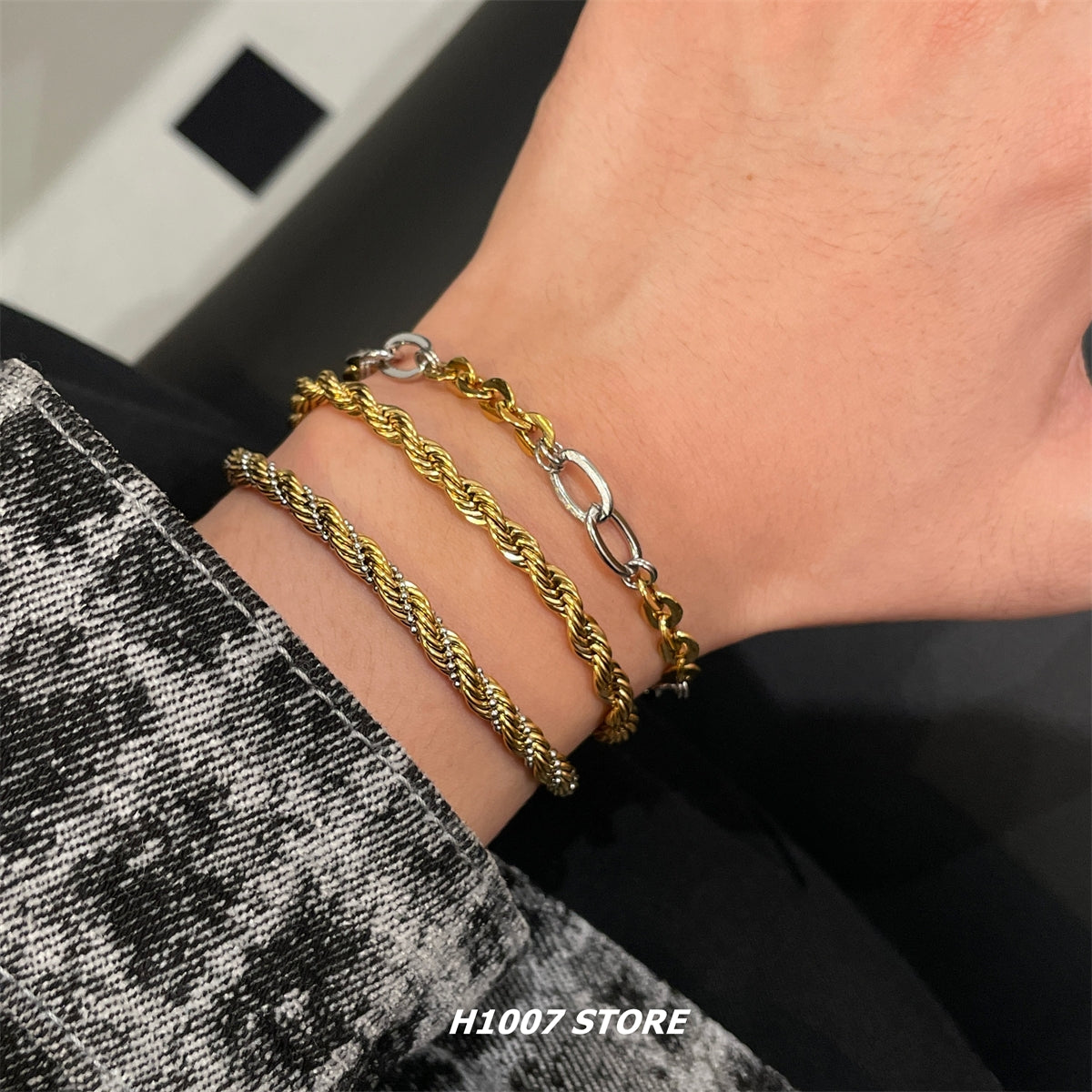 Titanium Steel Twist Bracelet