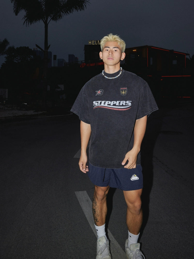 Retro Street Print Heavyweight Loose T-Shirt